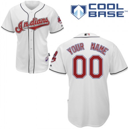 indians Personalized Authentic White MLB Jersey