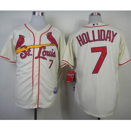 Cardinals #7 Matt Holliday Cream Cool Base Stitched MLB Jersey