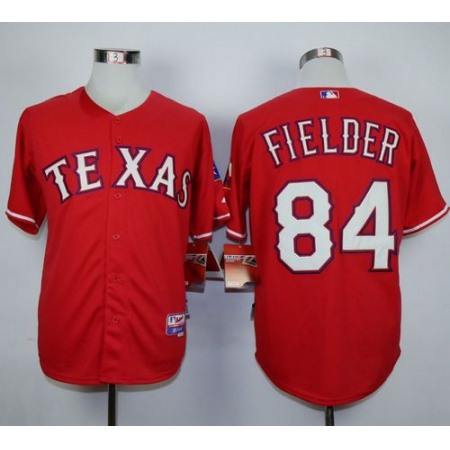 Rangers #84 Prince Fielder Red Cool Base Stitched MLB Jersey