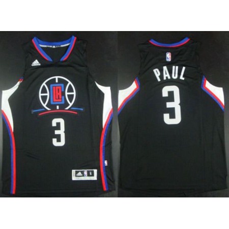 Clippers #3 Chris Paul Black Alternate Stitched NBA Jersey