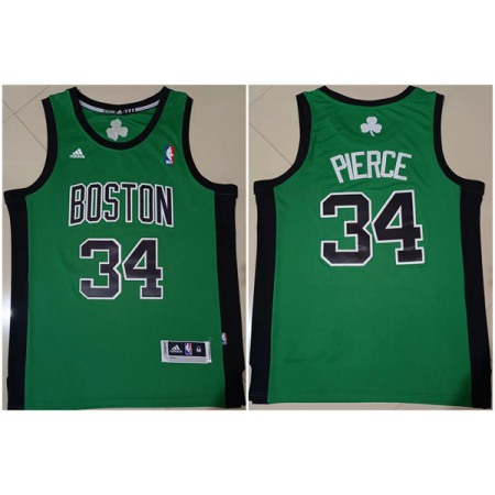 Men's Boston Celtics #34 Paul Pierce Green Stitched Jersey