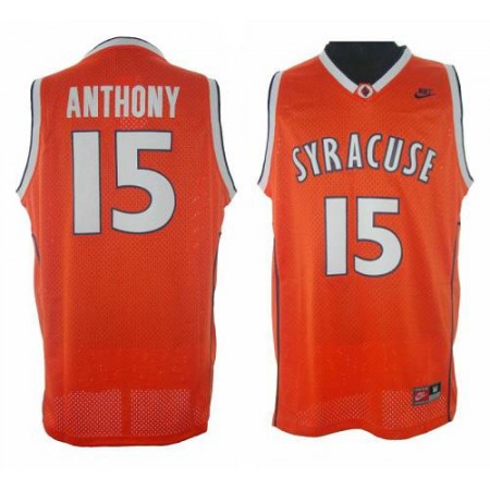 Knicks #15 Carmelo Anthony Orange Syracuse College Stitched NBA Jersey