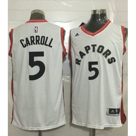 Raptors #5 DeMarre Carroll White Stitched NBA Jersey