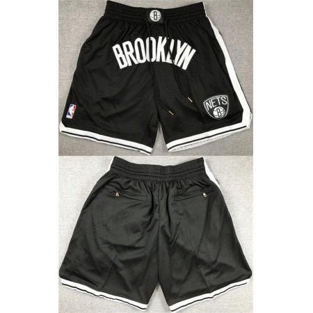 Men's Brooklyn Nets Black Shorts (Run Small)