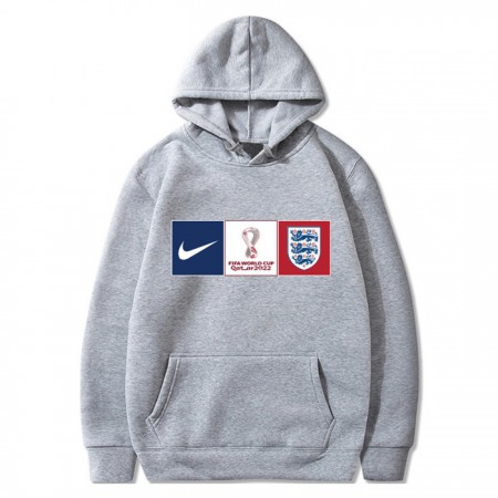 Men's England World Cup Soccer Hoodie Grey