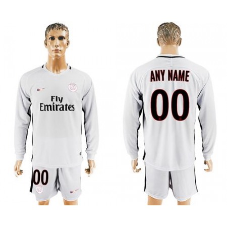 Paris Saint-Germain Personalized Sec Away Long Sleeves Soccer Club Jersey