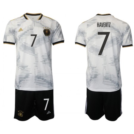 Men's Germany #7 Havertz White Home Soccer Jersey Suit