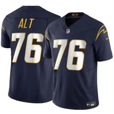 Men's Los Angeles Chargers #76 Joe Alt Navy 2024 Draft F.U.S.E. Vapor Limited Stitched Football Jersey