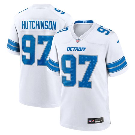 Men's Detroit Lions Aidan Hutchinson Nike White Game Jersey