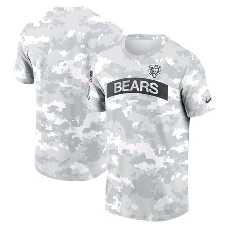 Men's Chicago Bears Nike Arctic Camo 2024 Salute To Service Performance T-Shirt