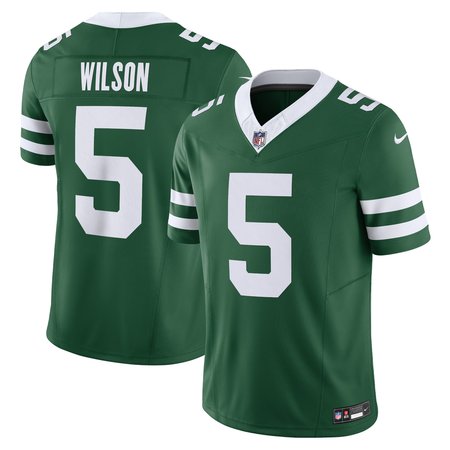 Men's New York Jets Garrett Wilson Nike Legacy Green Vapor F.U.S.E. Limited Jersey