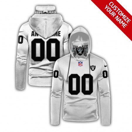 Men's Las Vegas Raiders 2020 White Customize Hoodie Mask