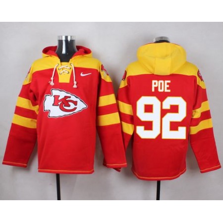 Nike Chiefs #92 Dontari Poe Red Player Pullover NFL Hoodie