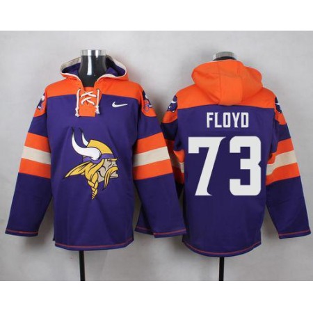 Nike Vikings #73 Sharrif Floyd Purple Player Pullover NFL Hoodie