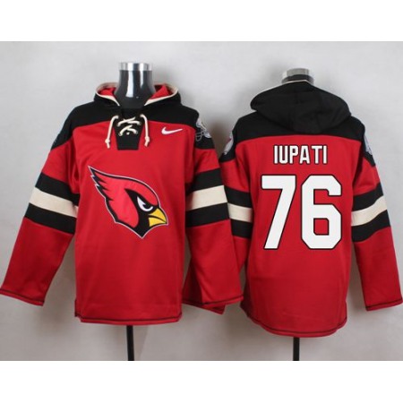 Nike Cardinals #76 Mike Iupati Red Player Pullover NFL Hoodie