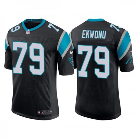 Men's Carolina Panthers #79 Ikem Ekwonu Black Stitched Jersey