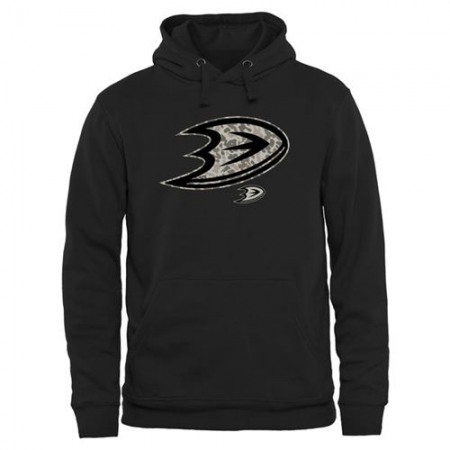 Men's Anaheim Ducks Black Rink Warrior Pullover Hoodie