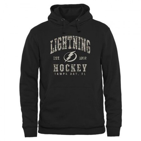 Men's Tampa Bay Lightning Black Camo Stack Pullover Hoodie