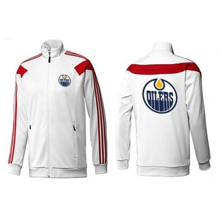 NHL Edmonton Oilers Zip Jackets White-3