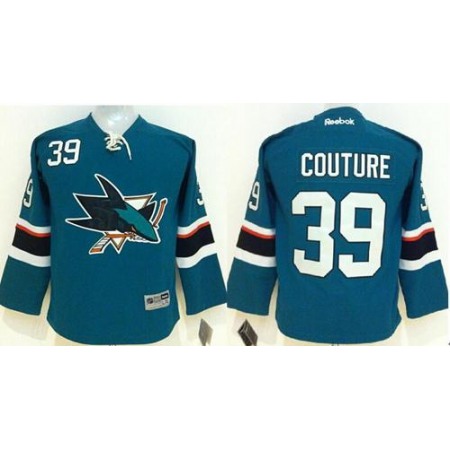 Sharks #39 Logan Couture Green Stitched Youth NHL Jersey