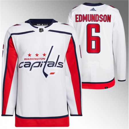 Men's Washington Capitals #6 Joel Edmundson White Stitched Jersey